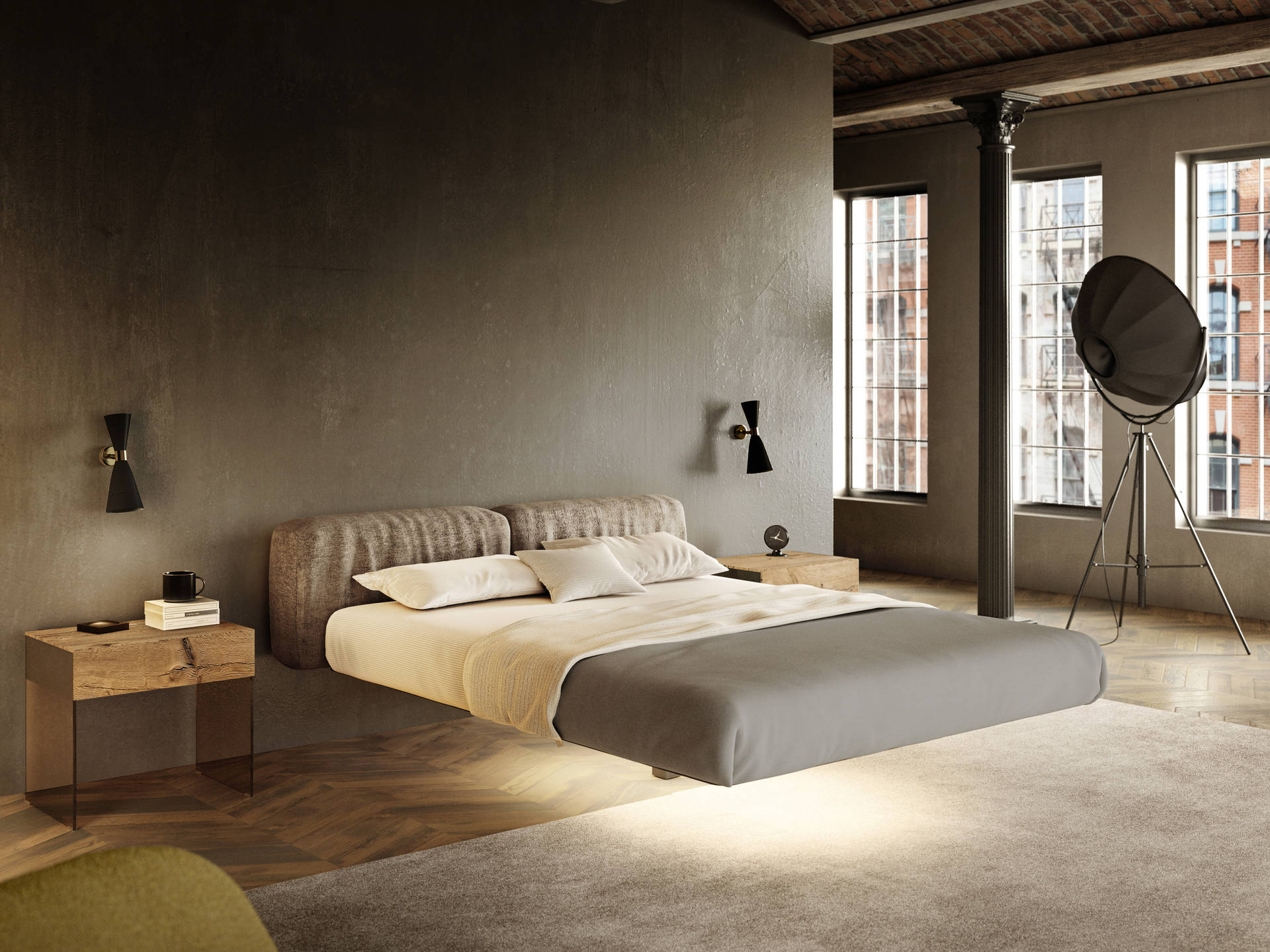 Letto sospeso Fluttua, design unico